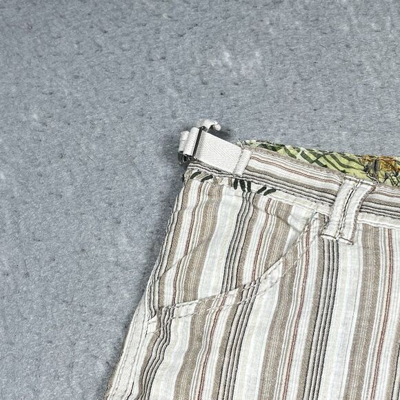 Miss Me Womens Size Large Multicolored Striped Cargo Bermuda Shorts 100% Cotton - Picture 3 of 15